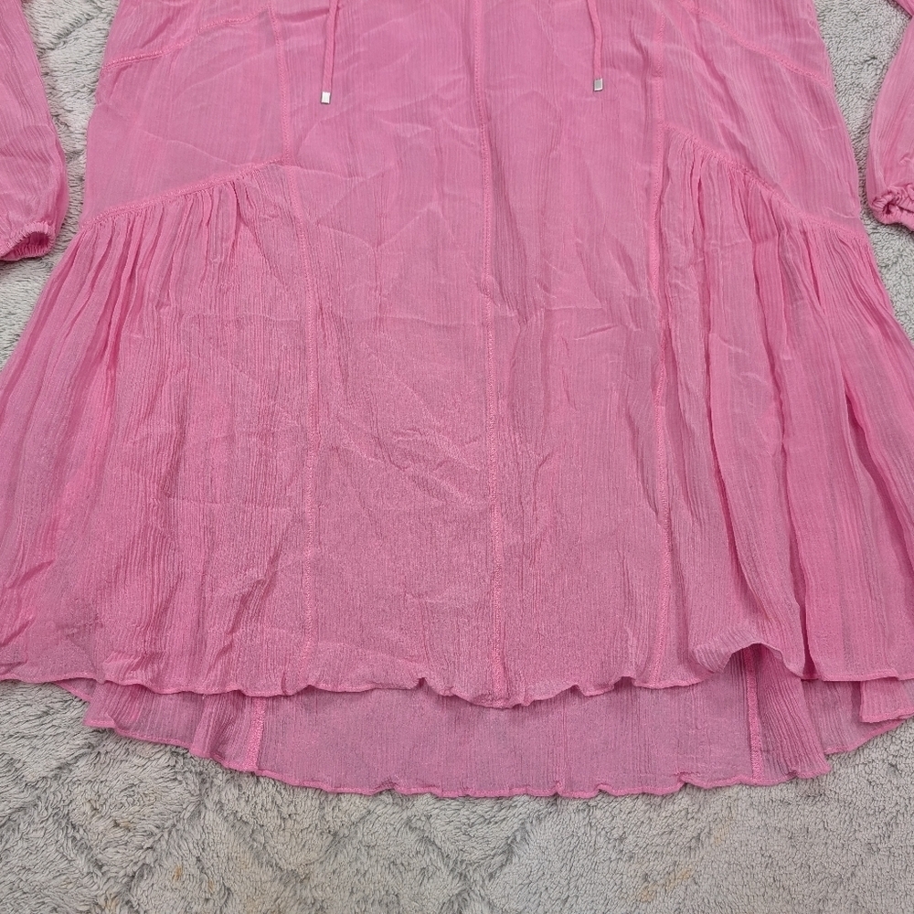 Rag & Bone Dress Womens XXS Pink Melody Swing Silk Blend Mini Boho - Picture 2 of 6